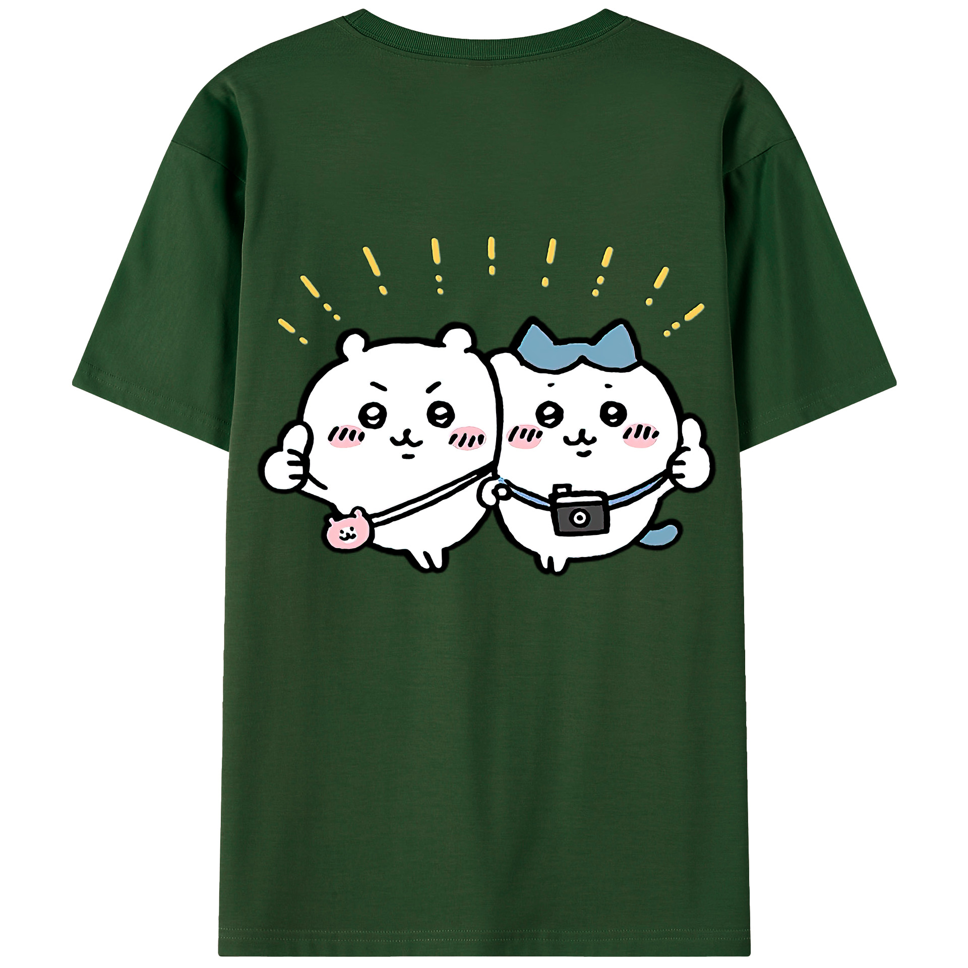 （画像用） ちいかわ ちいかわ Chii-kawa chiikawa 綿100％半袖Tシャツ（背面プリント）
